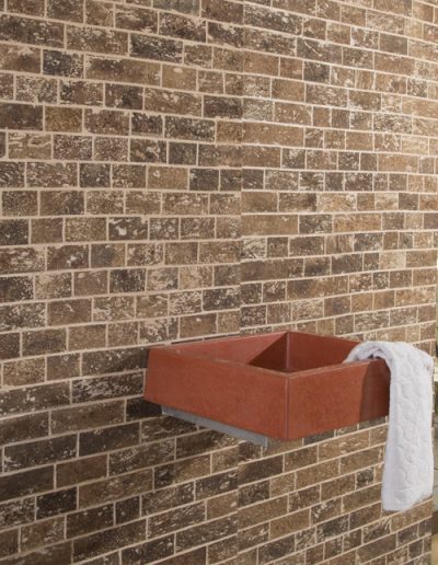 CORK MOSAICO WALL & CONCRETE WASHBASIN, NITCO STUDIO